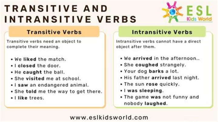 What are intransitive words?