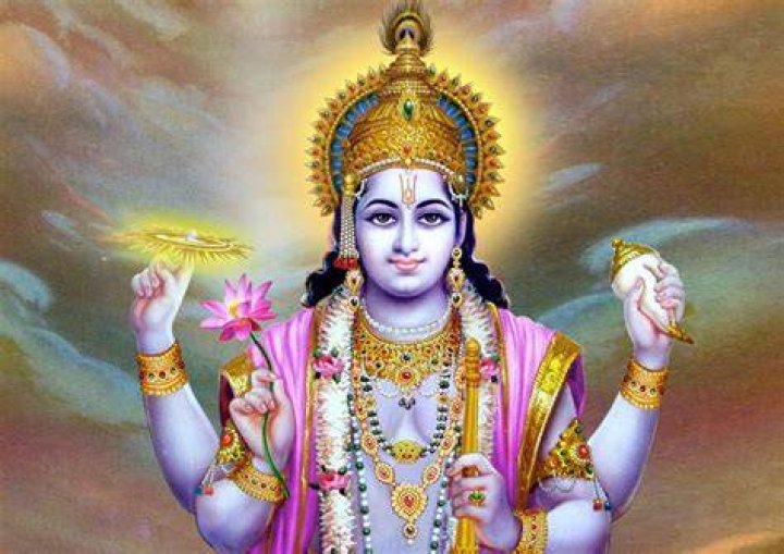 Why is Lord Vishnu blue?